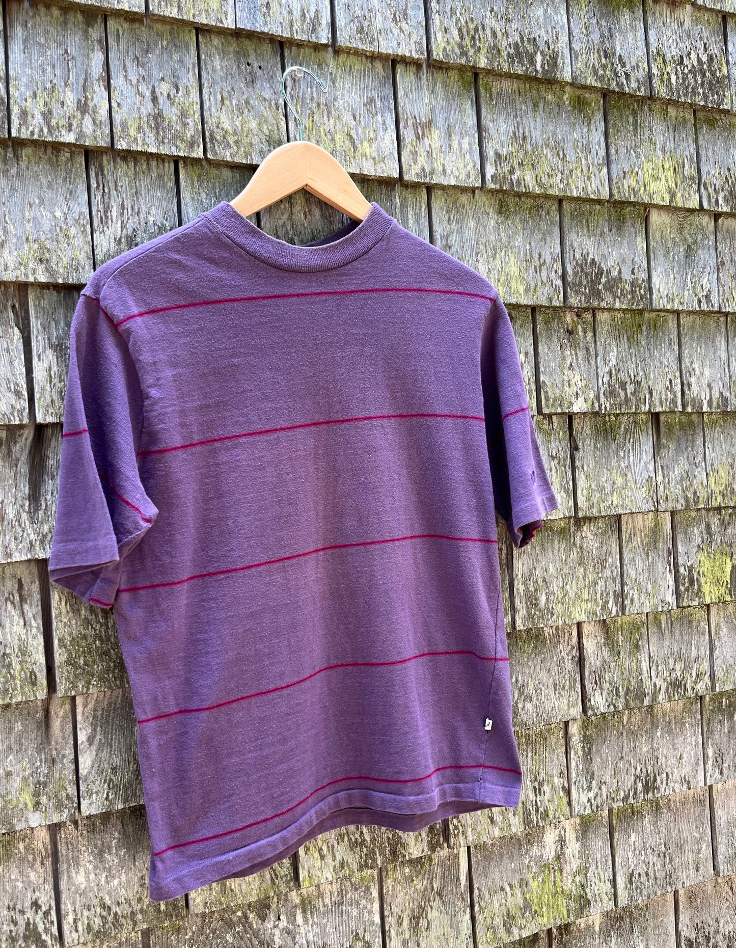 80s Hang Ten Surf Stripe Cotton T-Shirt (S/M)