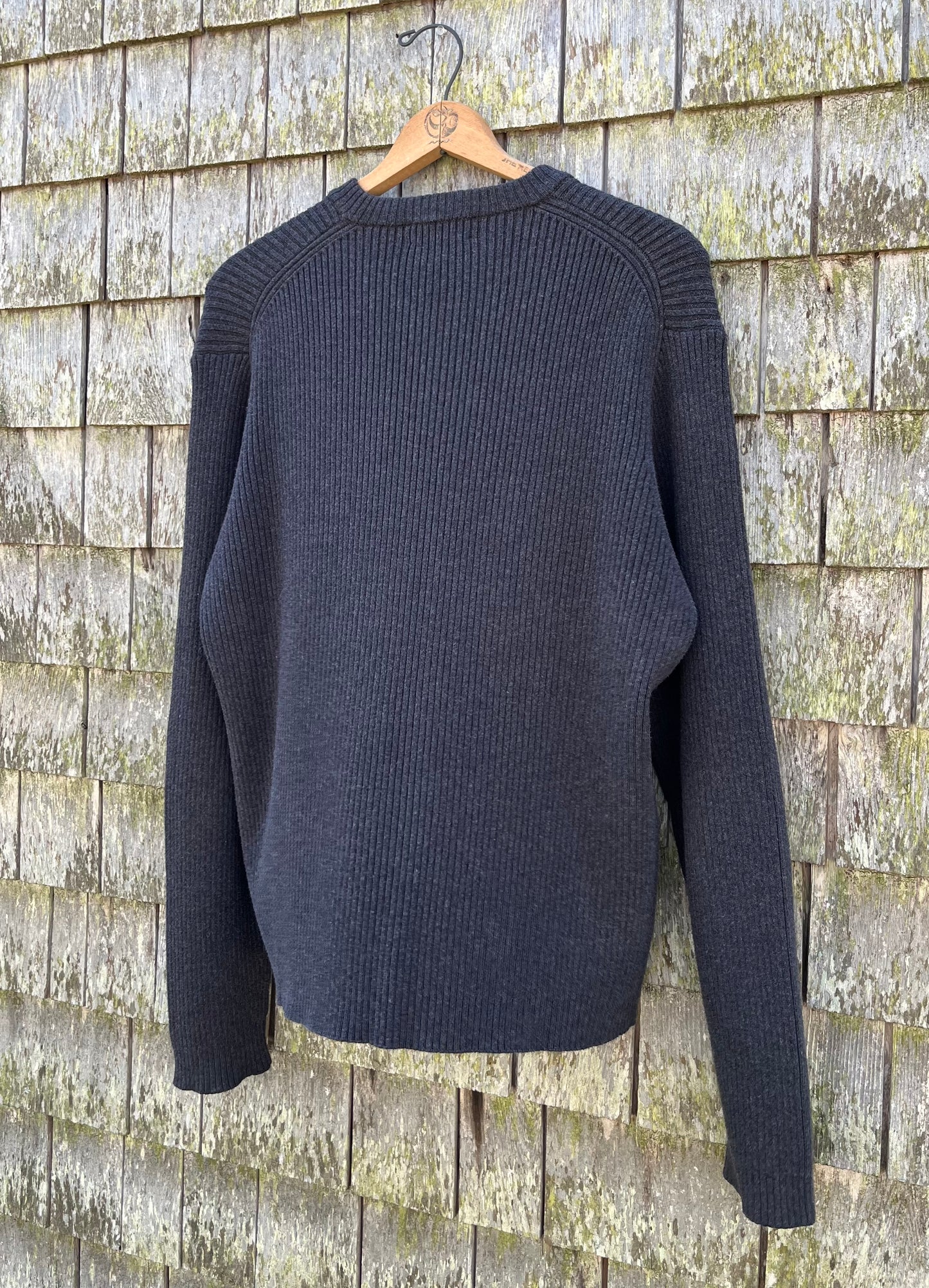90s J.Crew Crewneck Ribbed Cotton Knit Sweater (XL)