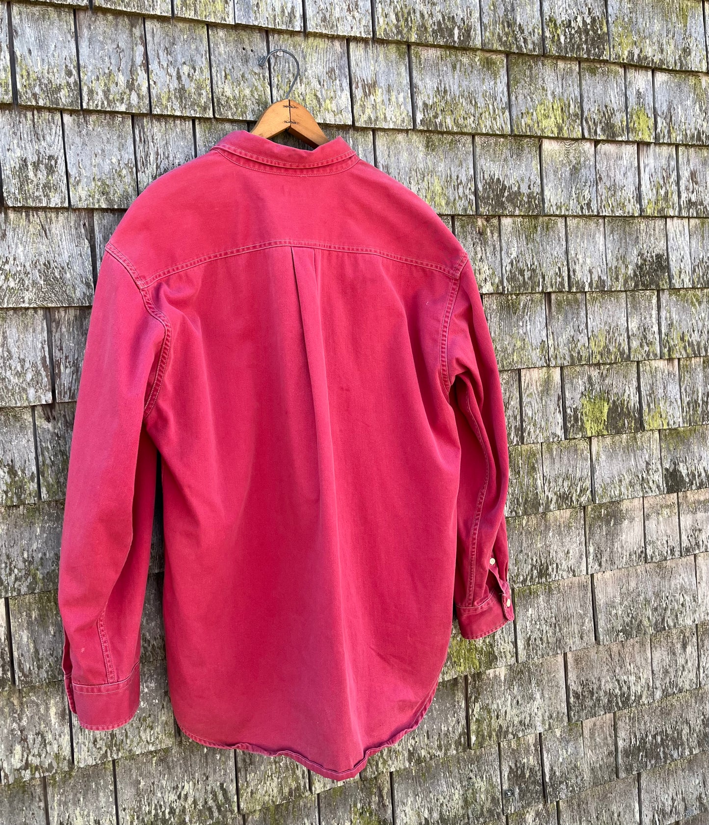 90s J.Crew Cotton Canvas Button Front Shirt (XL)