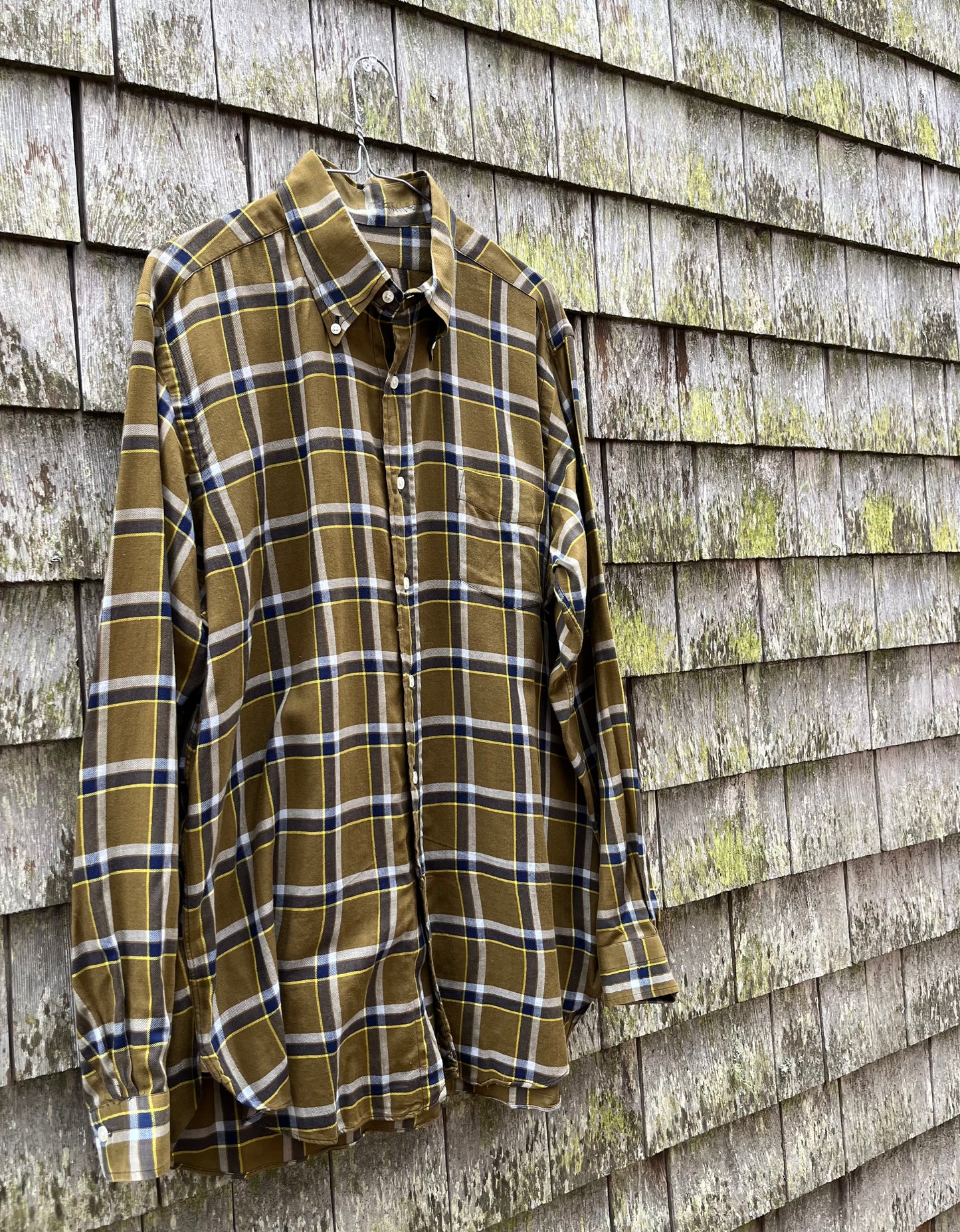 60s Sero Lightweight Brushed Cotton Button Down Shirt (L/XL)