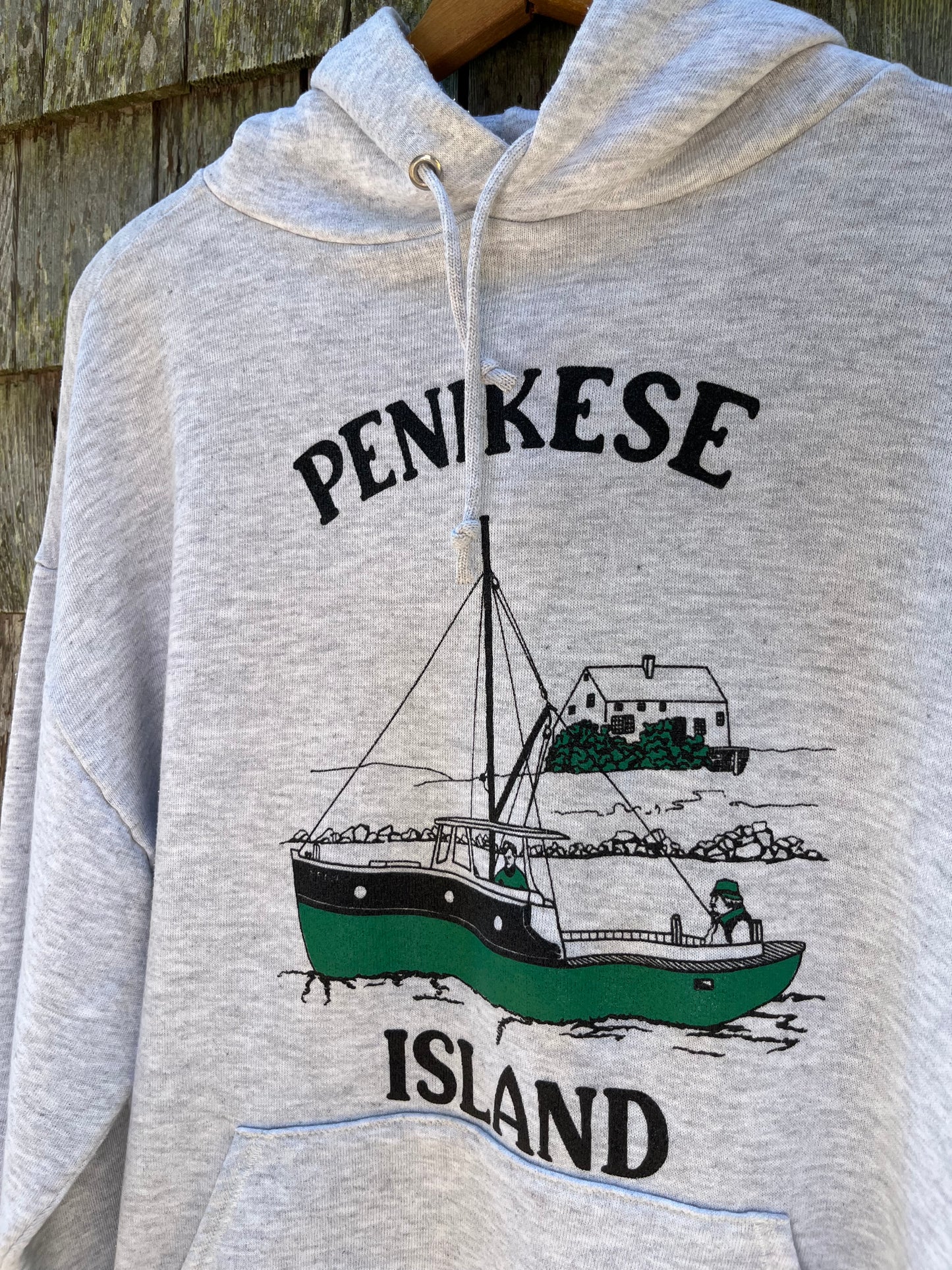 90s Penikese Island Hooded Sweatshirt (L)