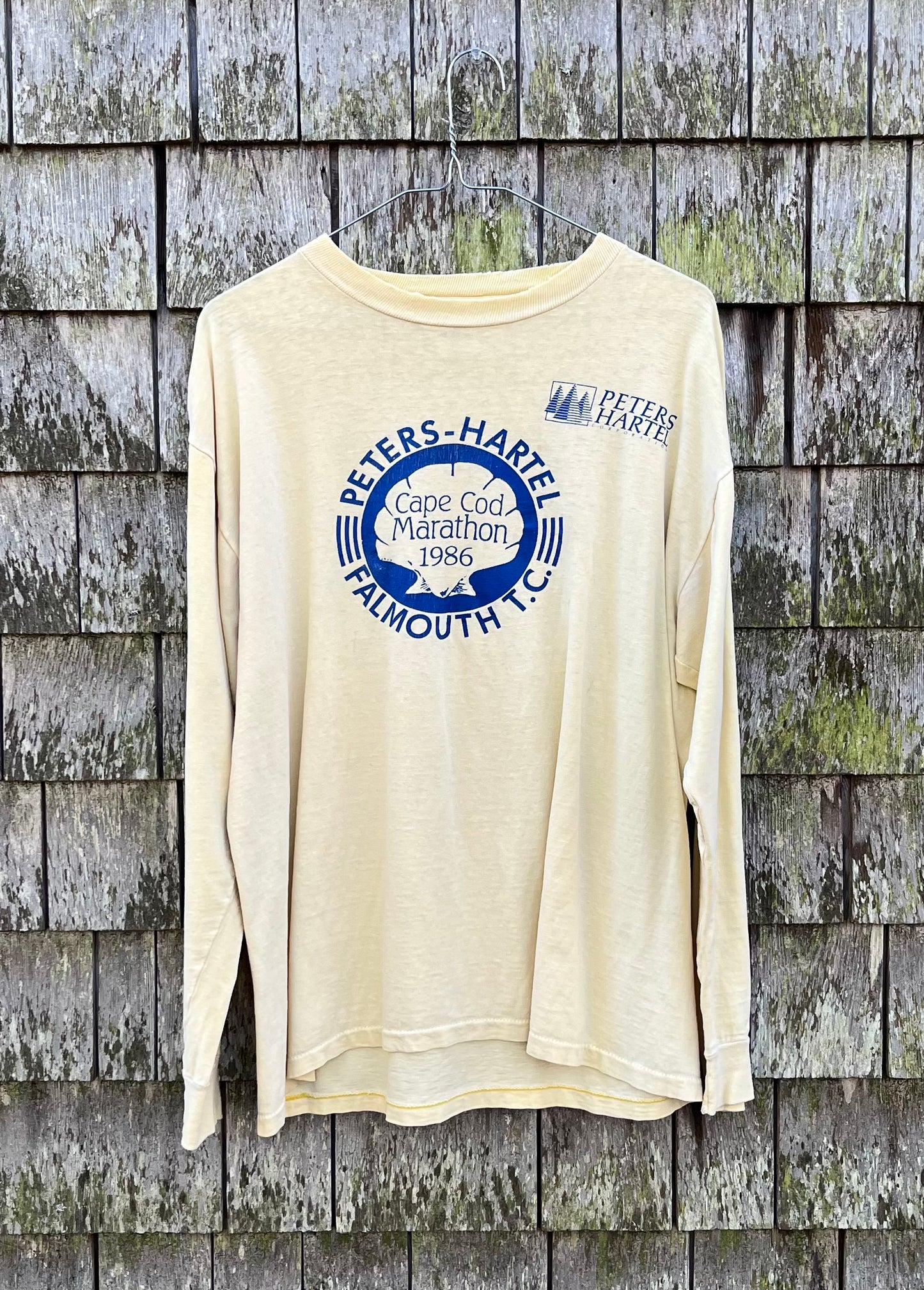 80s Cape Cod Marathon Falmouth Track Club Long Sleeve T-Shirt (L)