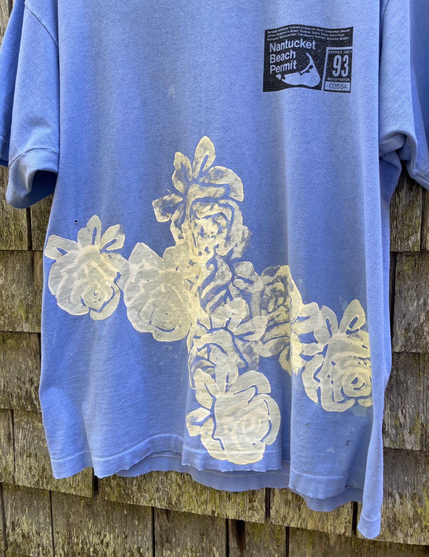 90s Nantucket Beach Permit Pigment Dye T-Shirt (L/XL)