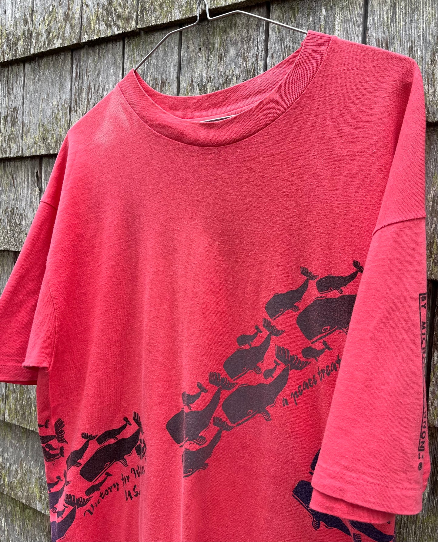 90s 'Peace for Whales' Michael Gannon Survival Lines T-Shirt (L)
