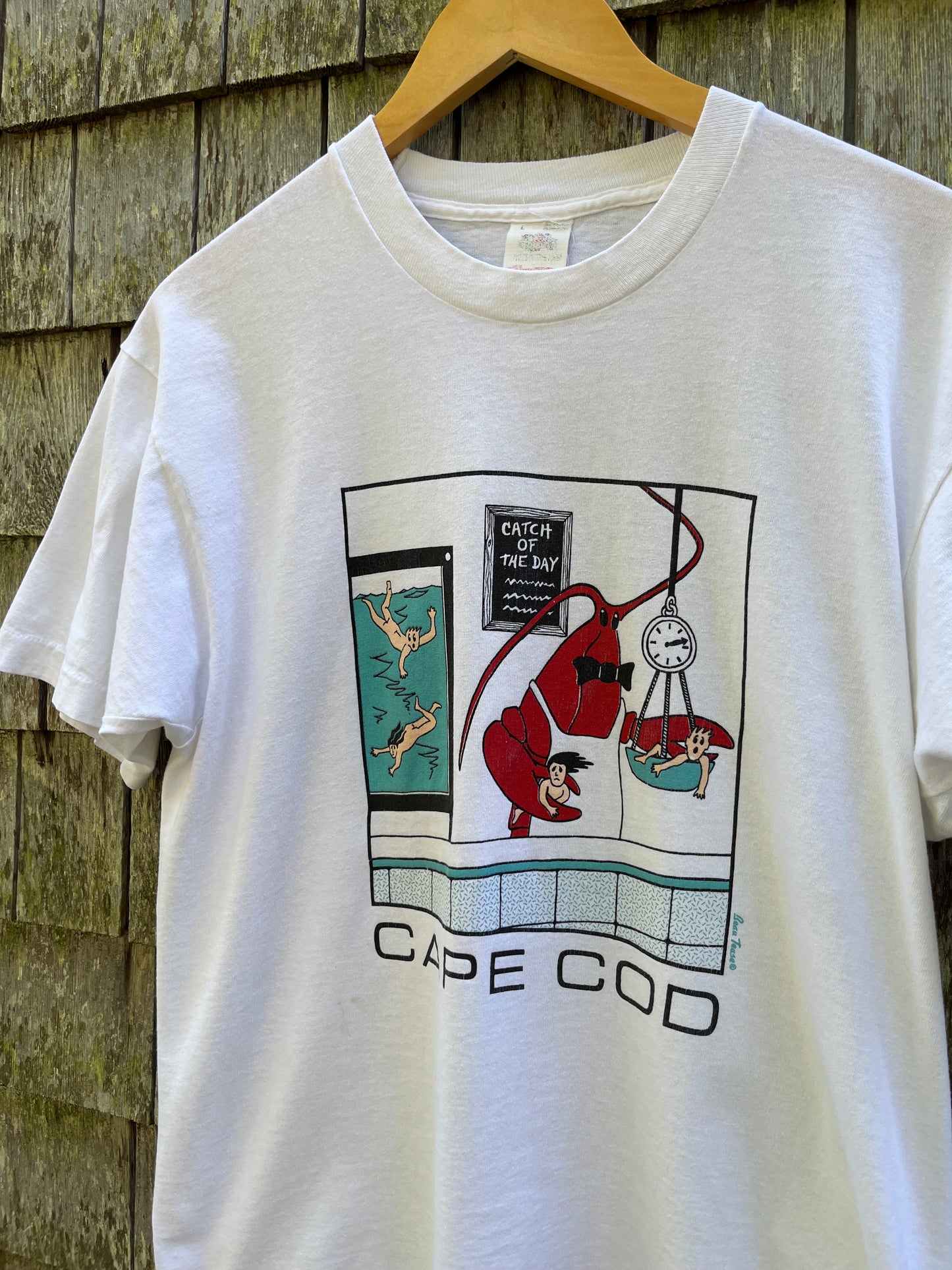 90s Cape Cod Lobster Pound 'Catch of the Day' T-Shirt (L)