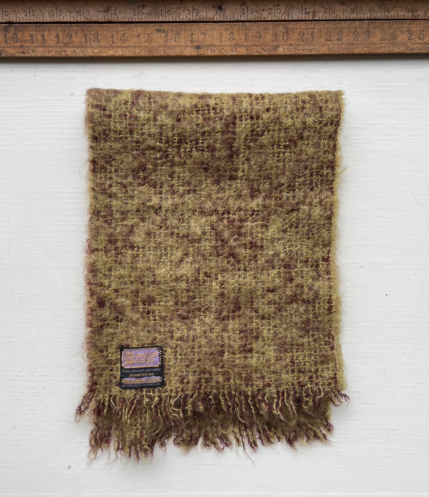 80s Donegal Design Mohair Blend Scarf (9.5/50")