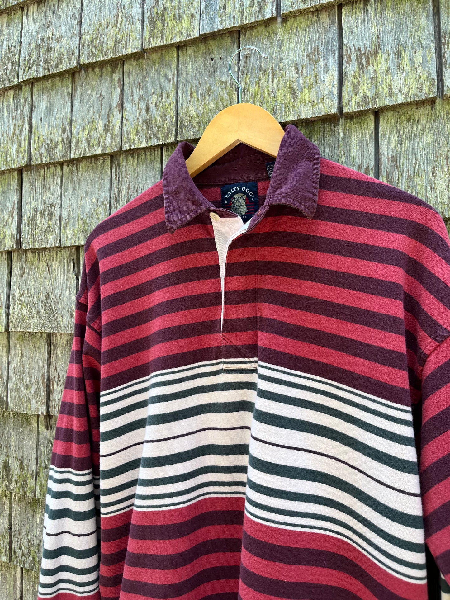 90s Gant 'Salty Dog' Cotton Rugby Shirt (L)