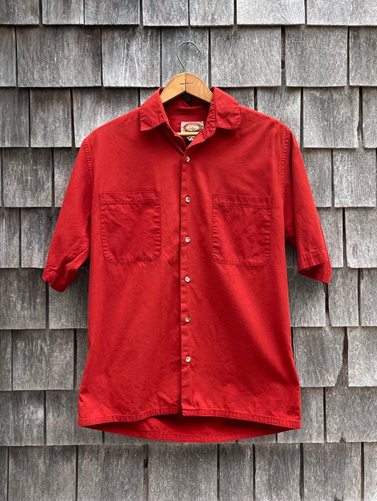 80s Banana Republic Short Sleeve Button Up Shirt (S)