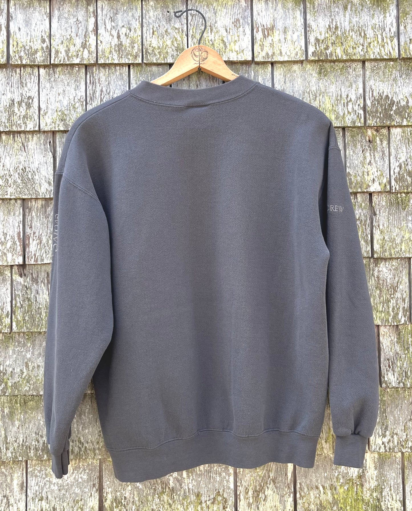 90s J.Crew Embroidered Crewneck Cotton Sweatshirt (L)