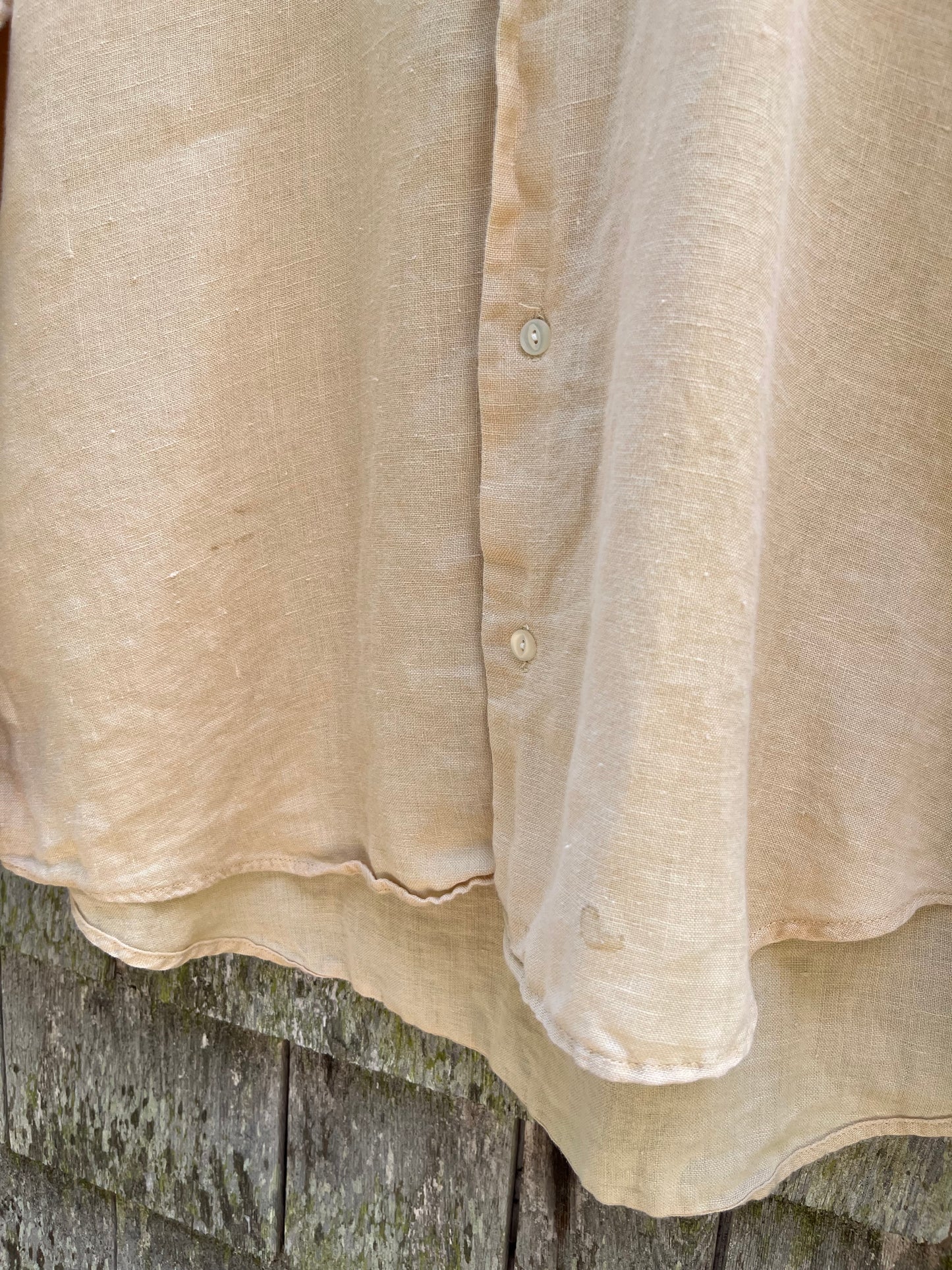90s Banana Republic Irish Linen Button Front Shirt (L)
