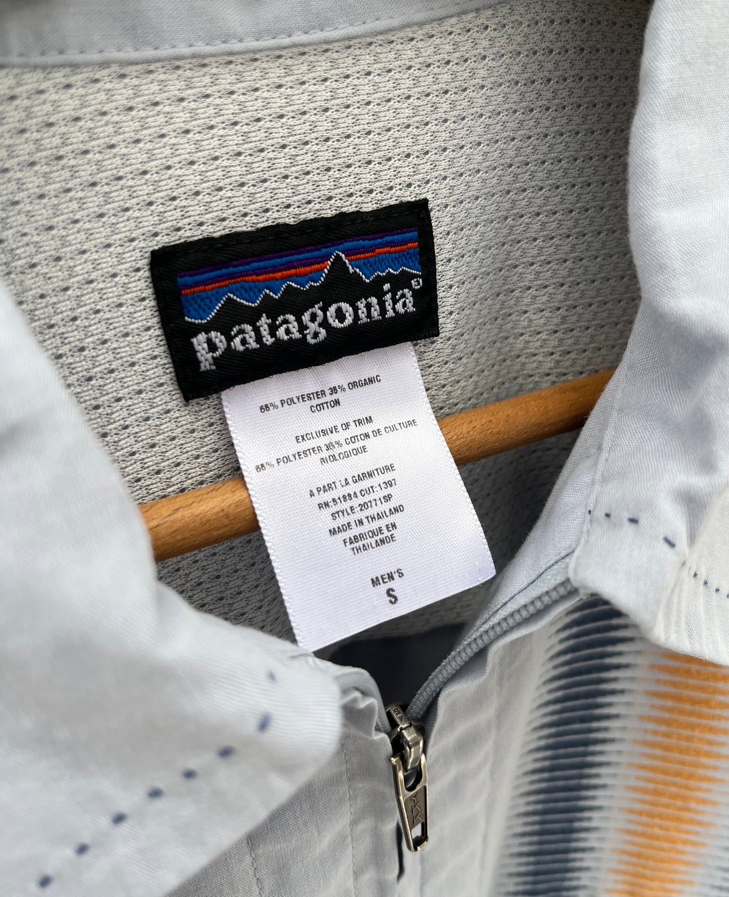 00s Patagonia Rhythm Short Sleeve Full Zip Front Shirt (S/M)