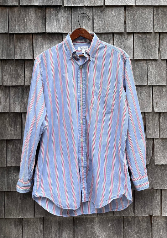 90s Paul Fredrick Stripe Cotton Broadcloth Button Down Shirt (15.5-4)
