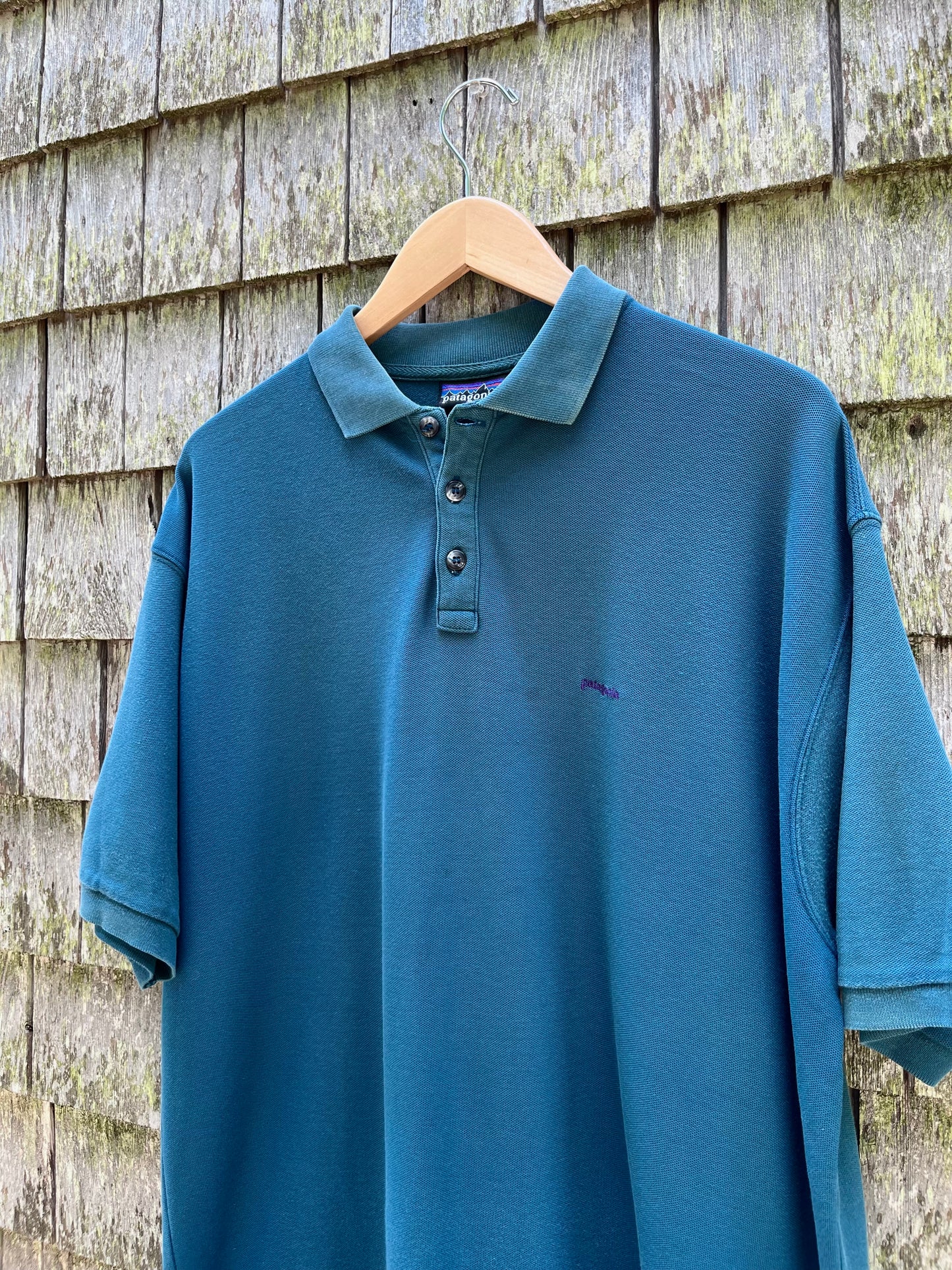 90s Patagonia Cotton Pique Polo Shirt (XL)