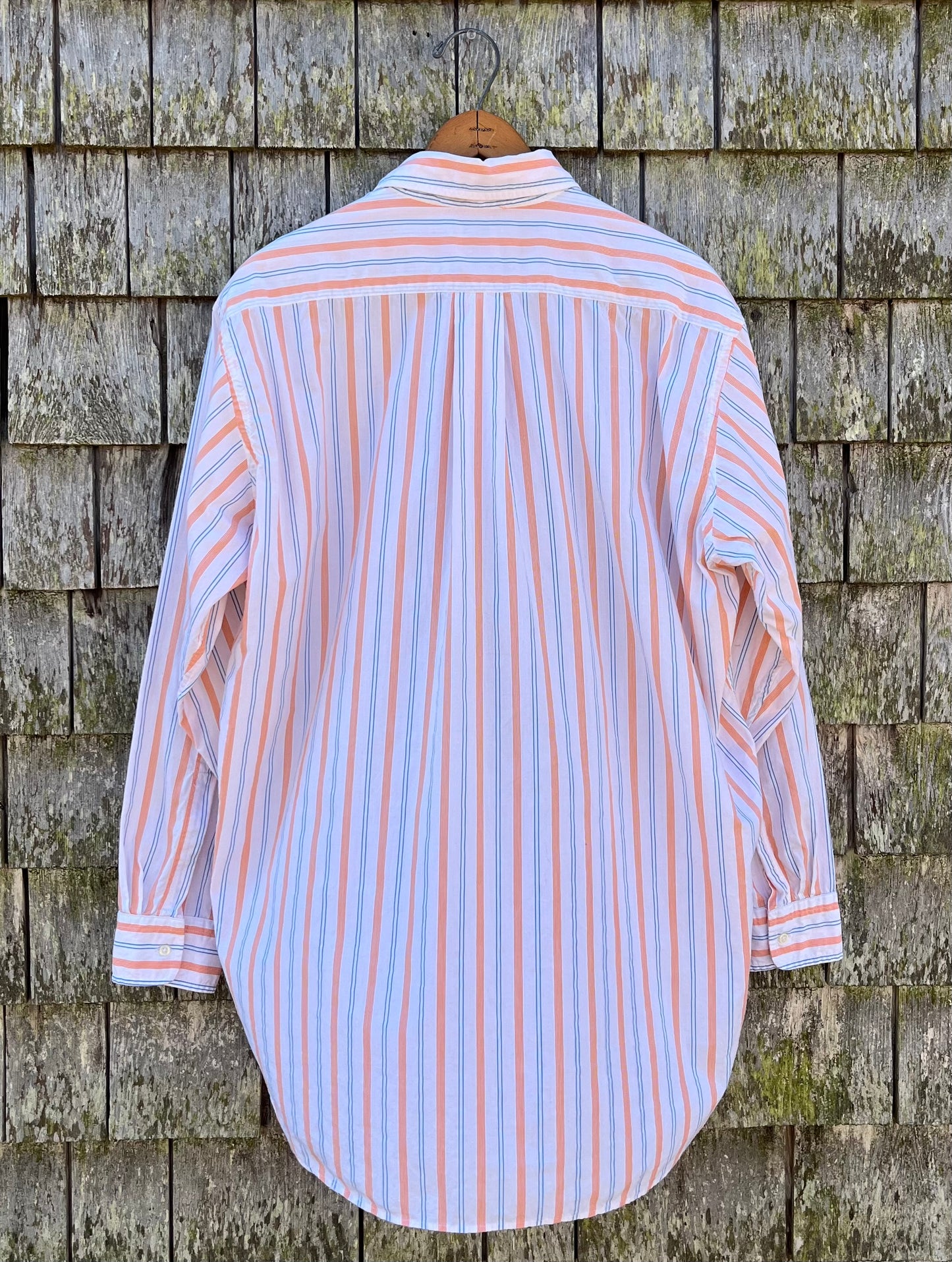 90s The Andover Shop Multi-Stripe Cotton Broadcloth Button Down Shirt (16.5/L)