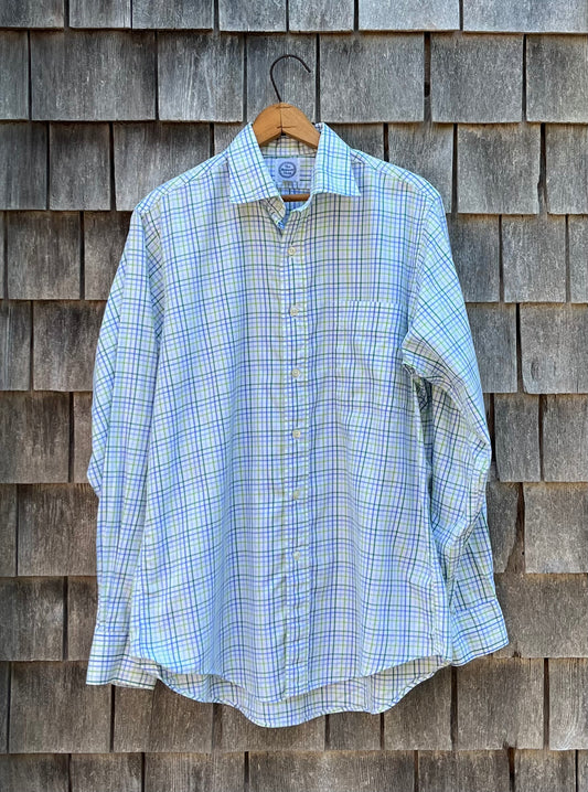 90s The Andover Shop Cotton Tattersall Button Front Shirt (15.5-4)