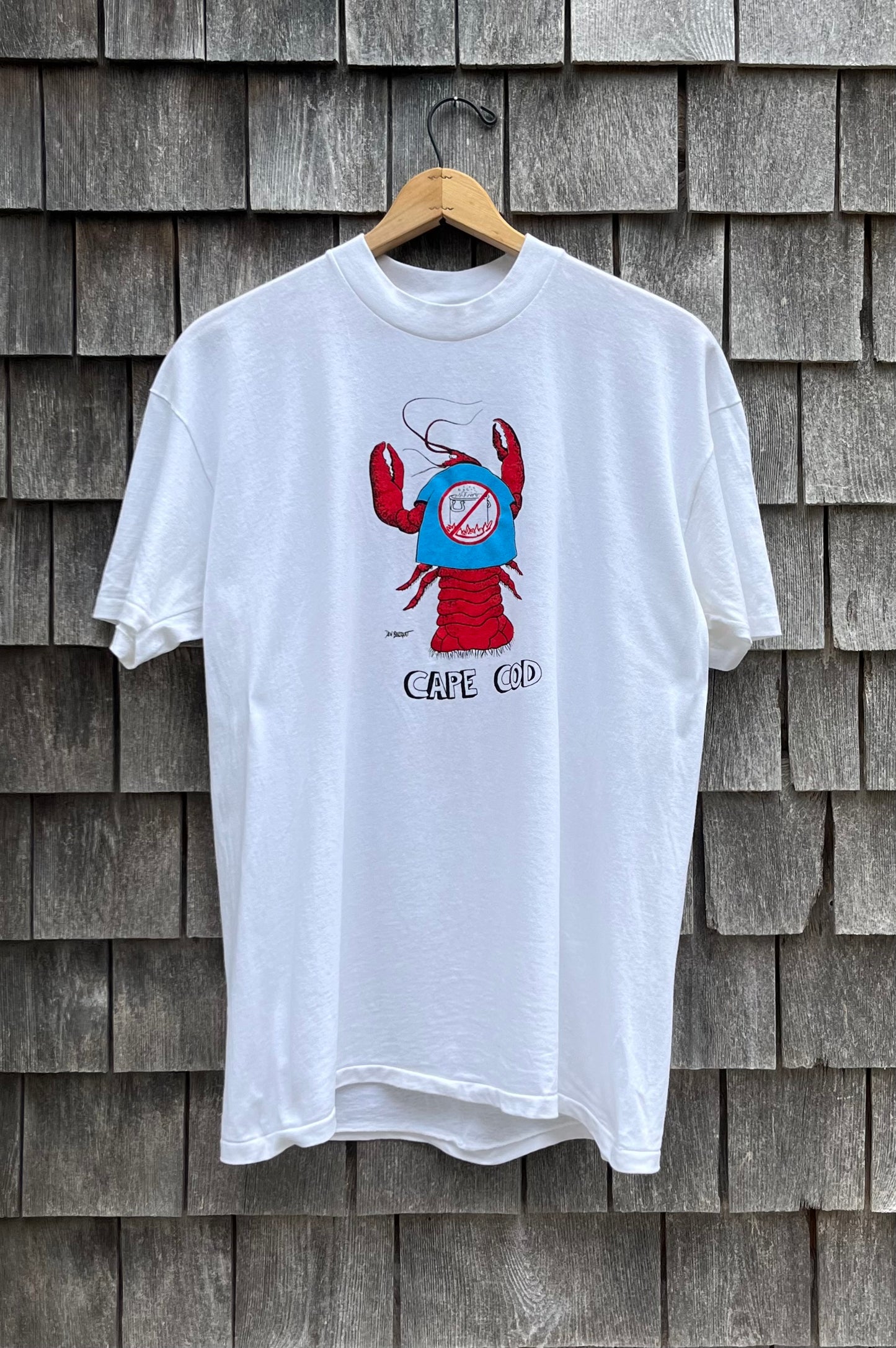 90s Cape Cod Don Bousquet Anti-Pot Lobster T-Shirt (XL)