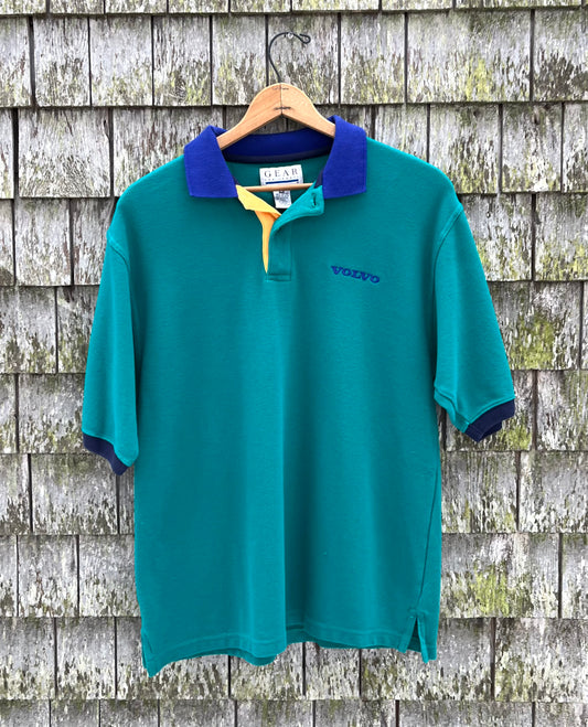 90s Volvo Pique Cotton Polo Shirt (L)
