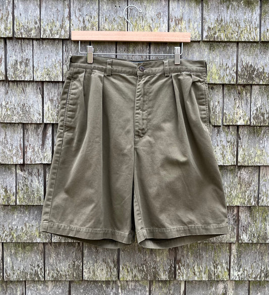 90s Polo Ralph Lauren Pleated Front Cotton Twill 'Tyler Shorts' (32/9”)