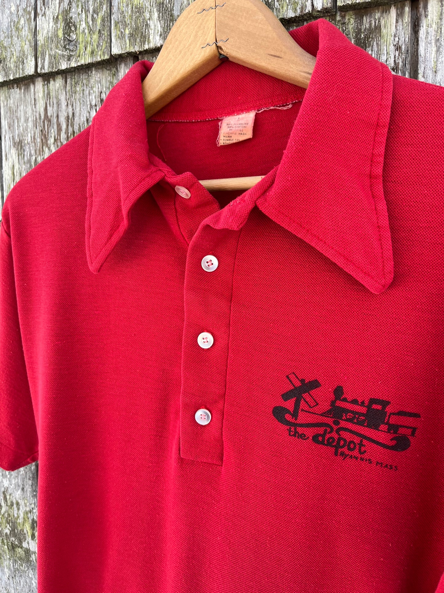 70s The Depot Dining Saloon Hyannis Polo Shirt (M)