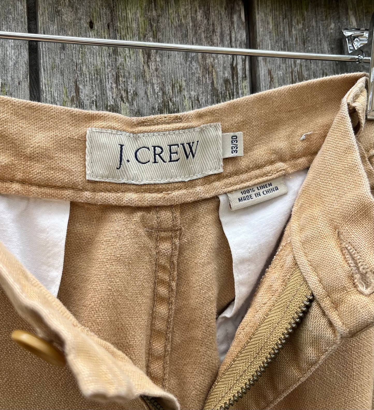 00s J.Crew Linen Cargo Pants (32/30")