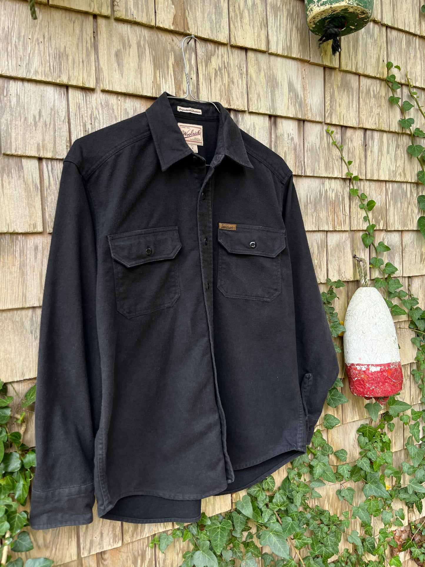 90s Woolrich 'Expedition Chamois' Cotton Flannel Shirt (L)