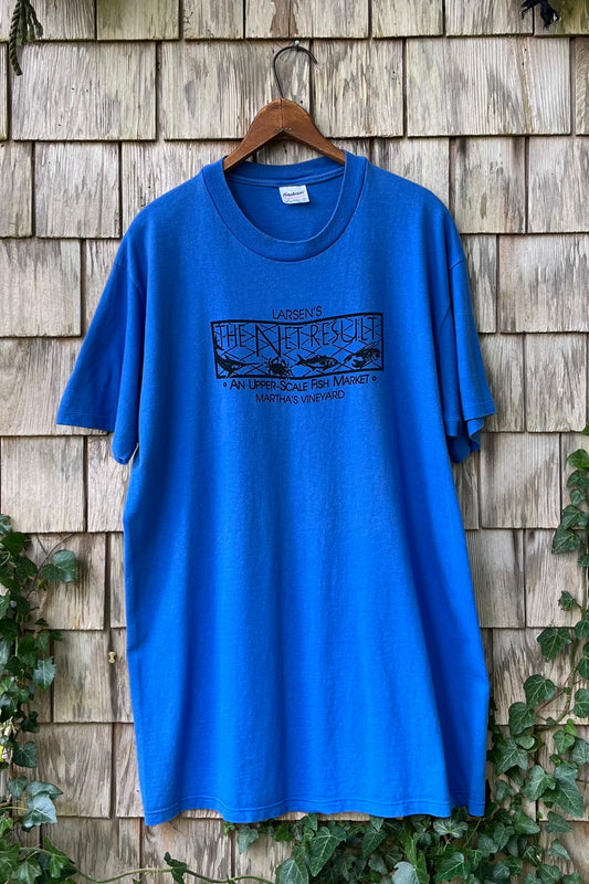 90s Larsen's The Net Result Seafood Market Martha’s Vineyard T-Shirt (L)