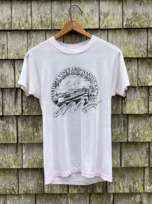 80s Nantucket Martha’s Vineyard Steamship Authority T-Shirt (XS)