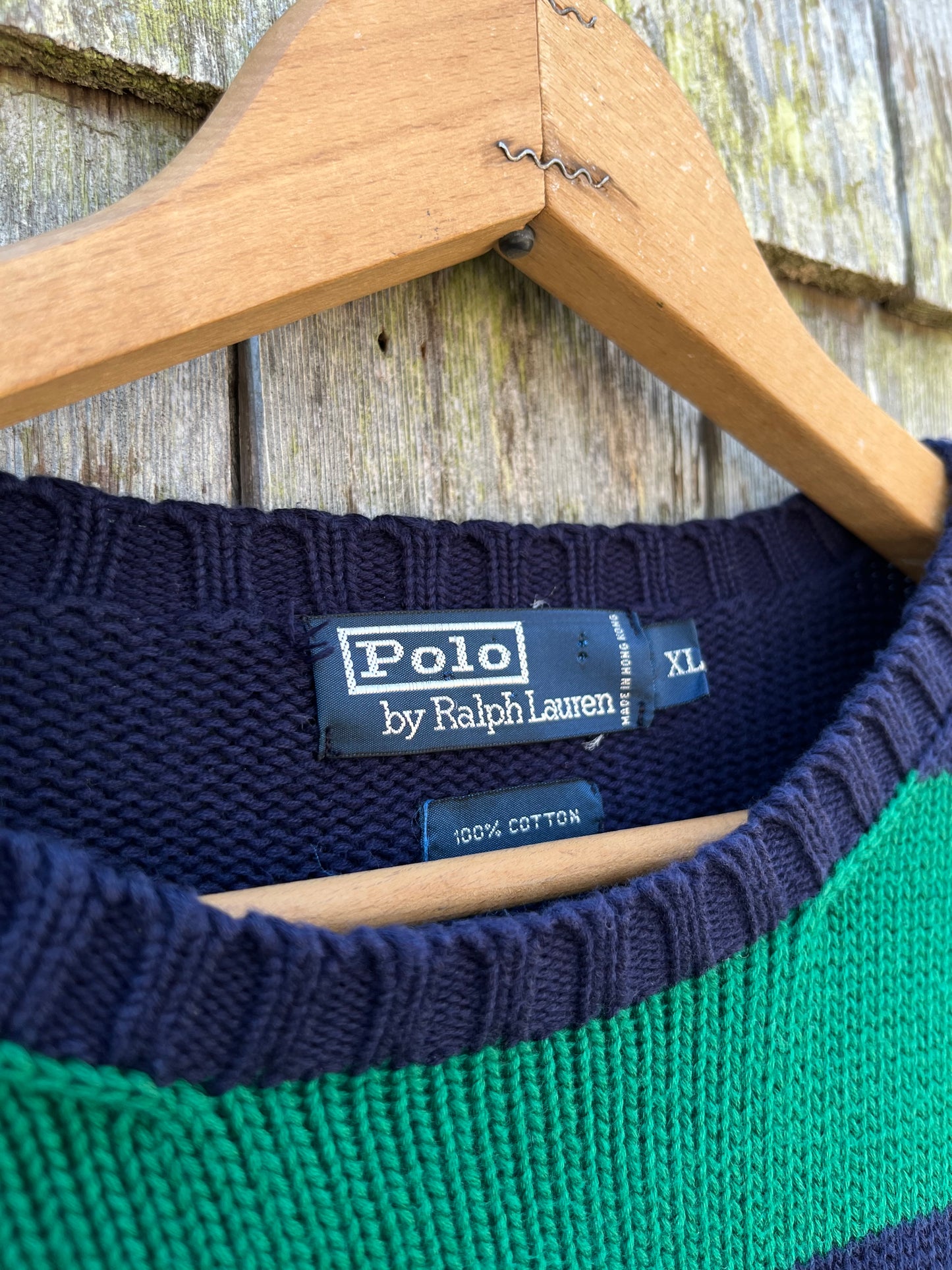 90s Polo Ralph Lauren Crewneck Cotton Knit Sweater (XL)