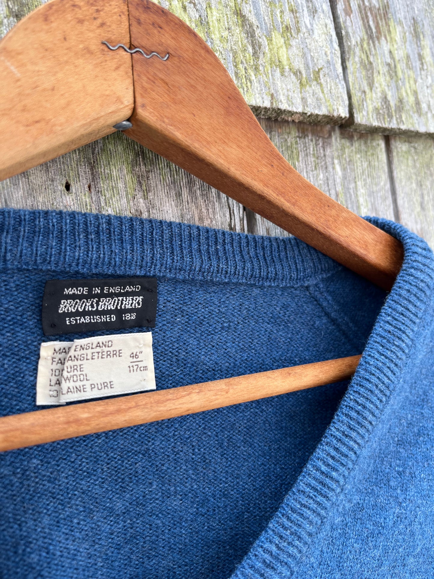80s Brooks Brothers Wool V-Neck Sweater (L/XL)