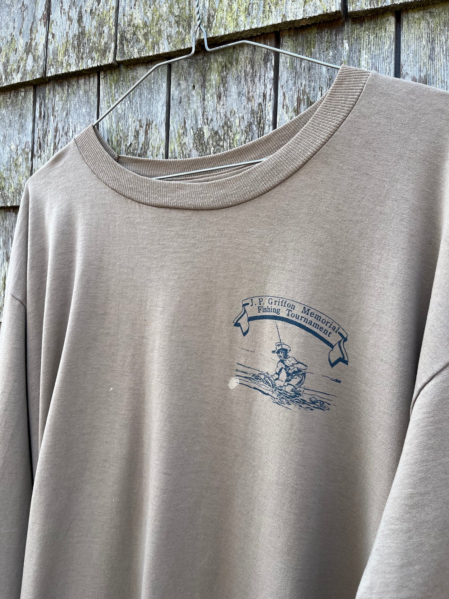 90s Texas J.P. Griffon Memorial Fishing Tournament Long Sleeve T-Shirt (XL)