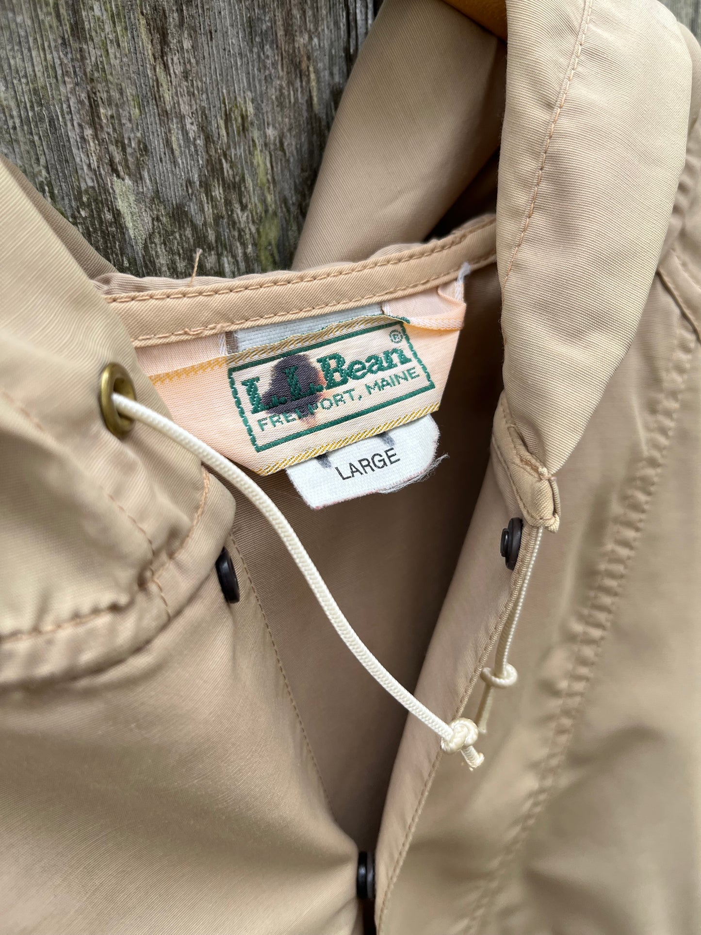 80s L.L. Bean Nylon Cotton Blend Anorak Jacket (XL)