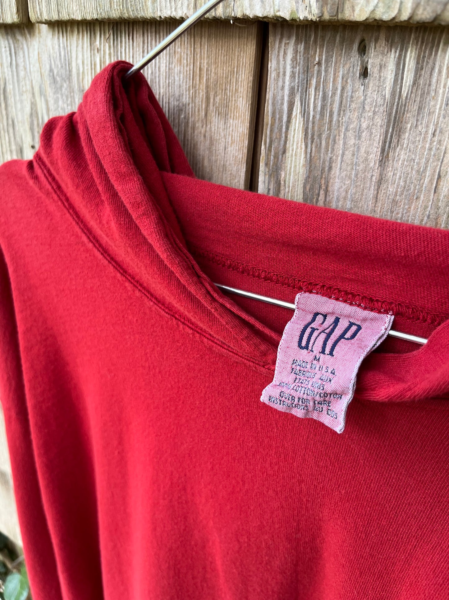 90s GAP Hooded Long Sleeve T-Shirt (L)