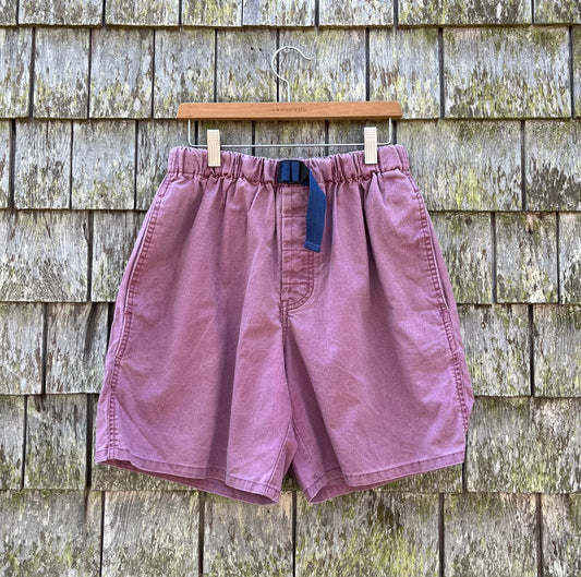 90s Smith & Hawken Pigment Dyed Cotton Strap Shorts (30"/7")
