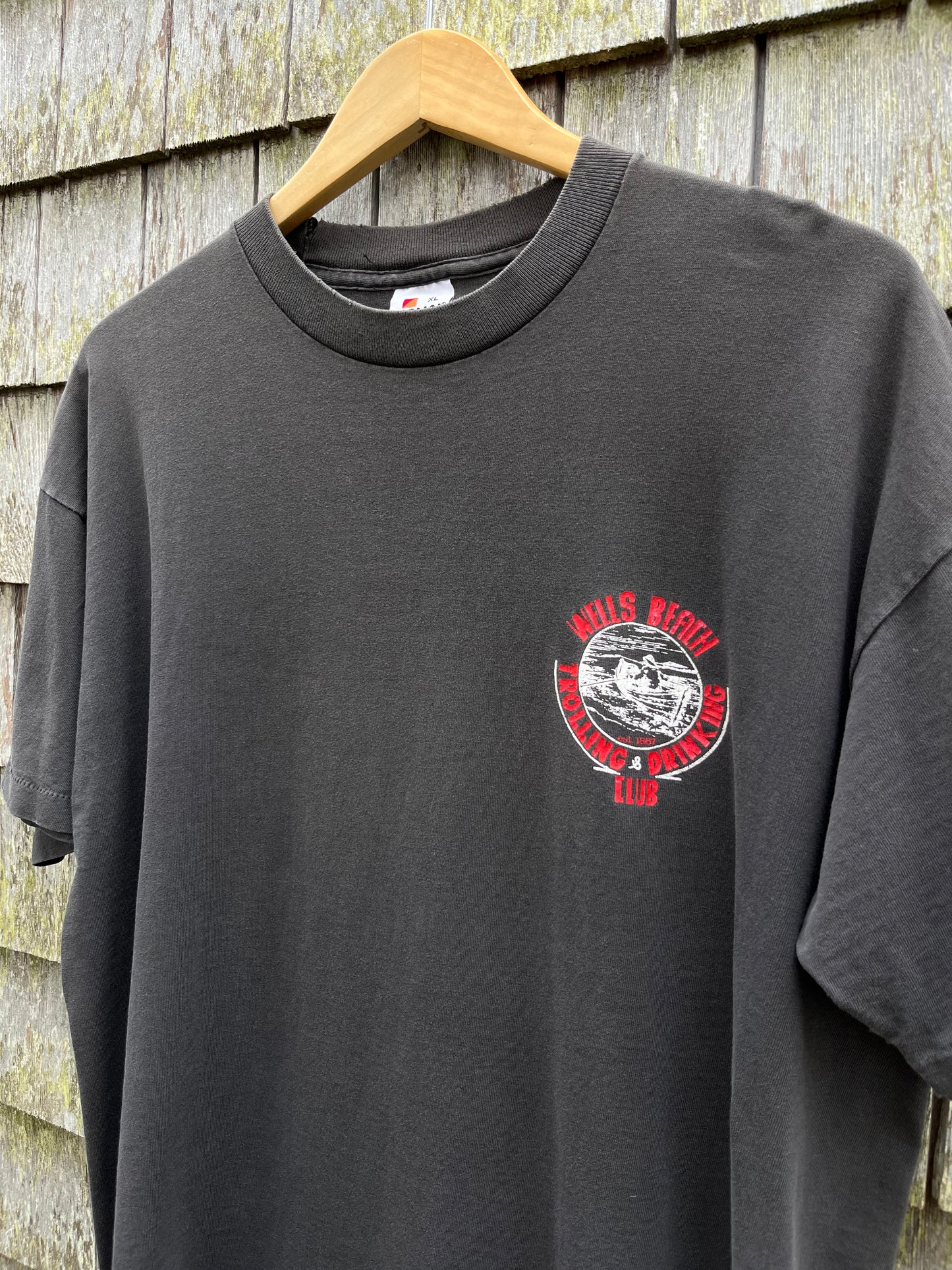 90s Well Beach Maine ‘Trolling & Drinking Club’ T-Shirt (L)