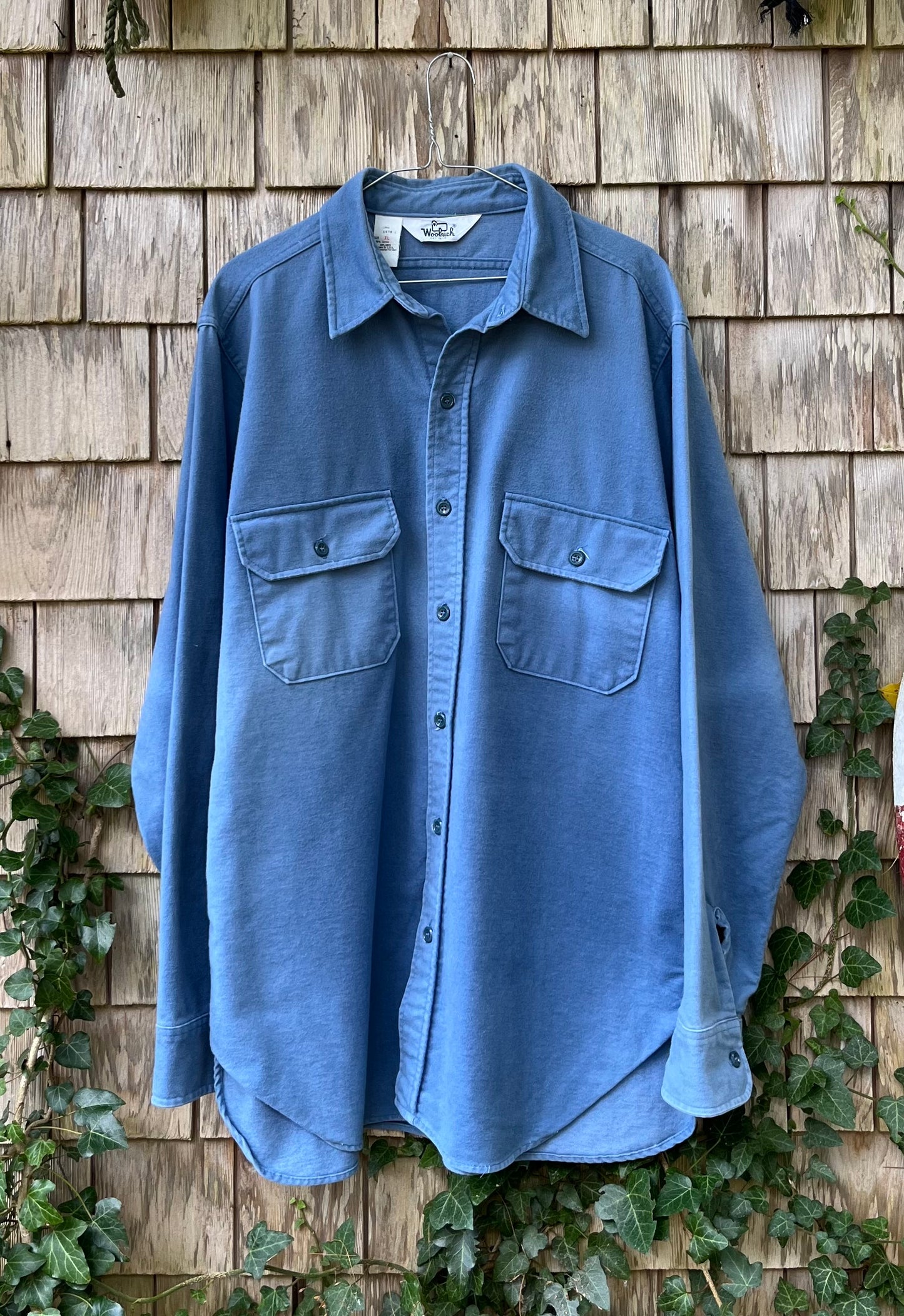 80s Woolrich Cotton Chamois Flannel Button Front Shirt (XL/XXL)