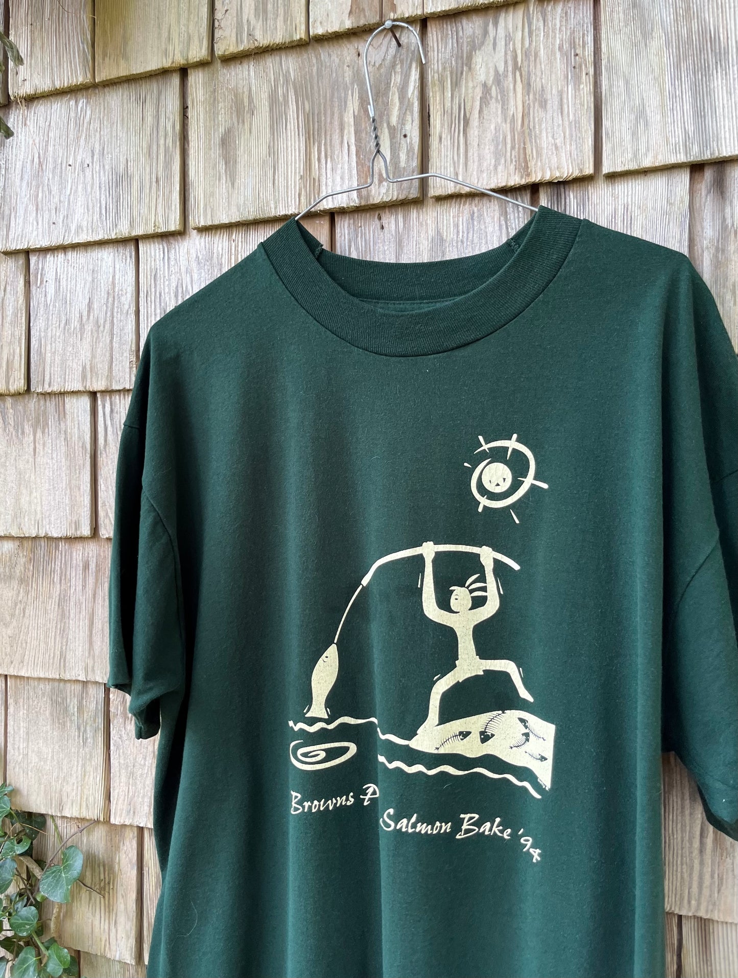 90s Brown's Point Salmon Bake Tacoma Washington T-Shirt (L/XL)