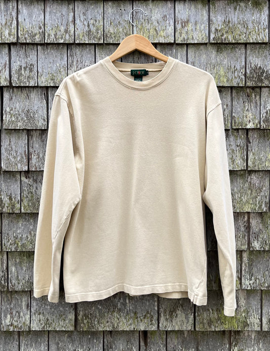 90s J.Crew Cotton Pullover Long Sleeve Crewneck Shirt (L)