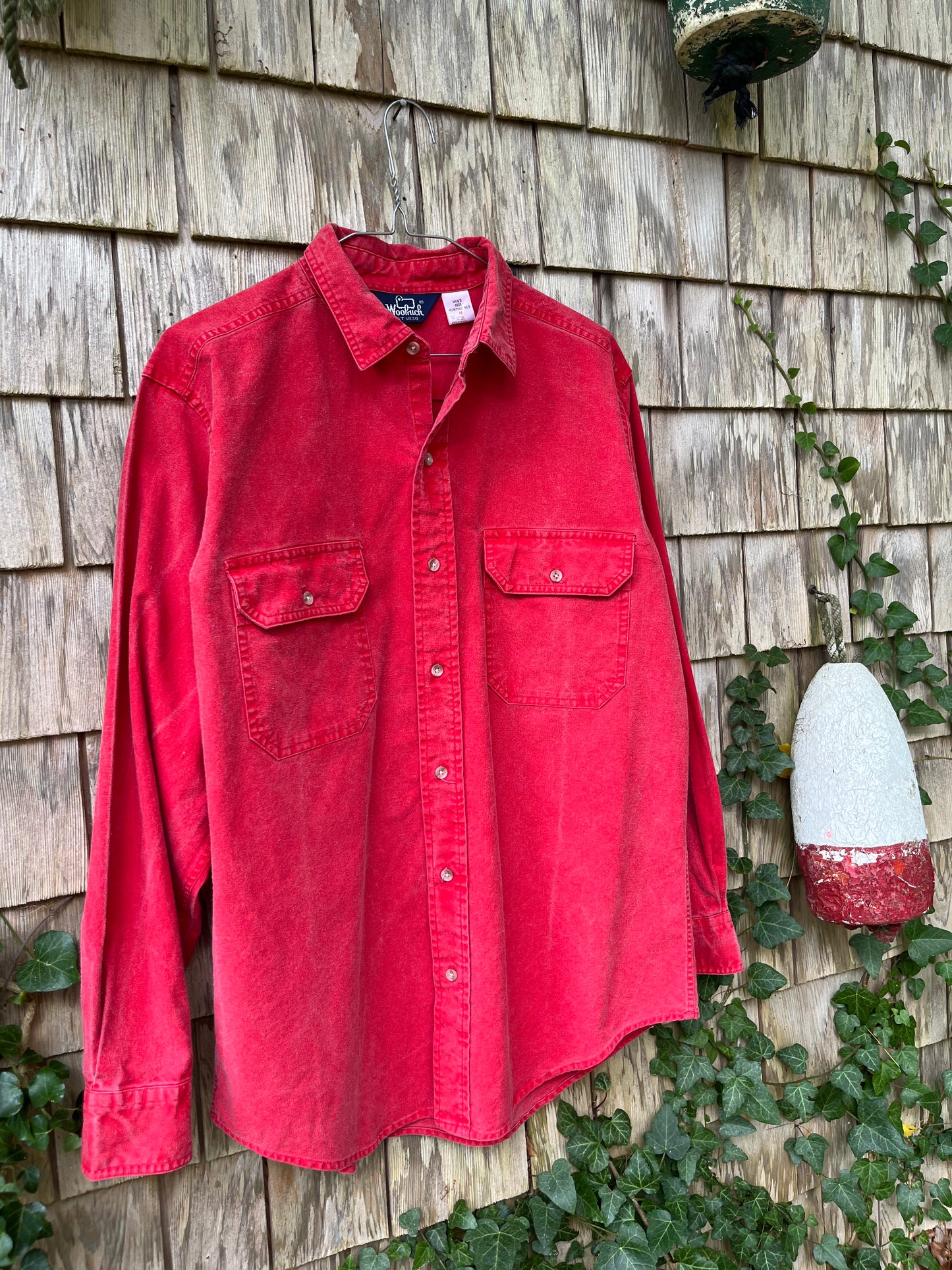 90s Woolrich Garment Dye Cotton Button Front Shirt (L)