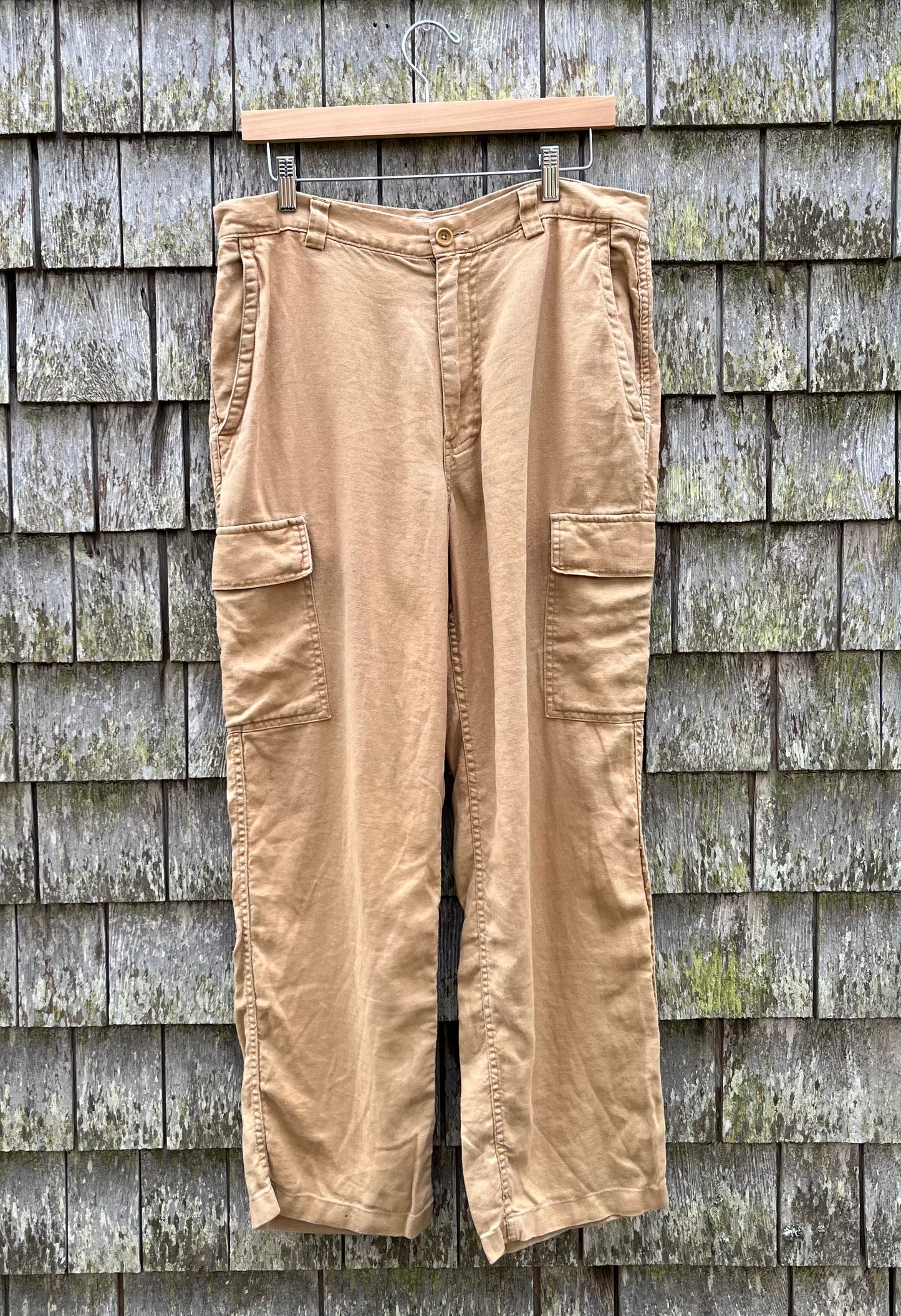 00s J.Crew Linen Cargo Pants (32/30")