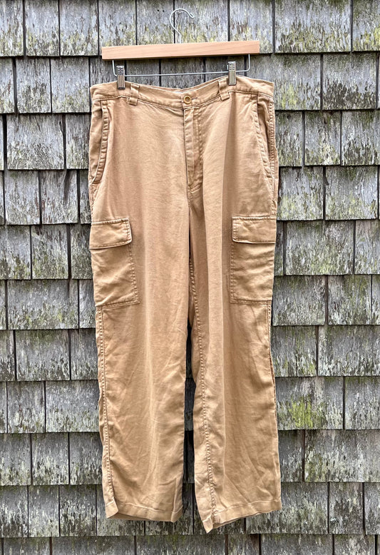 00s J.Crew Linen Cargo Pants (32/30")