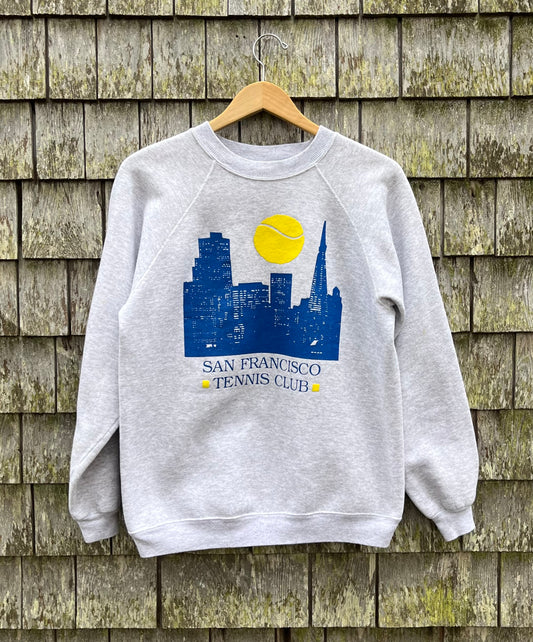 80s San Francisco Tennis Club Raglan Sleeve Crewneck Sweatshirt (M)