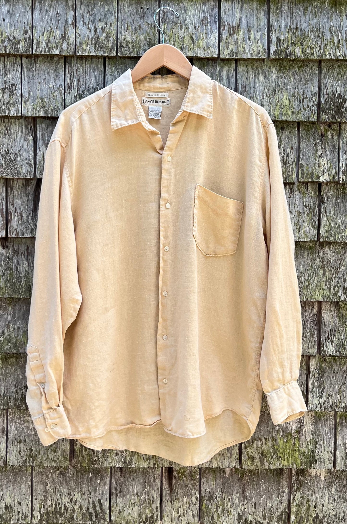 90s Banana Republic Irish Linen Button Front Shirt (L)