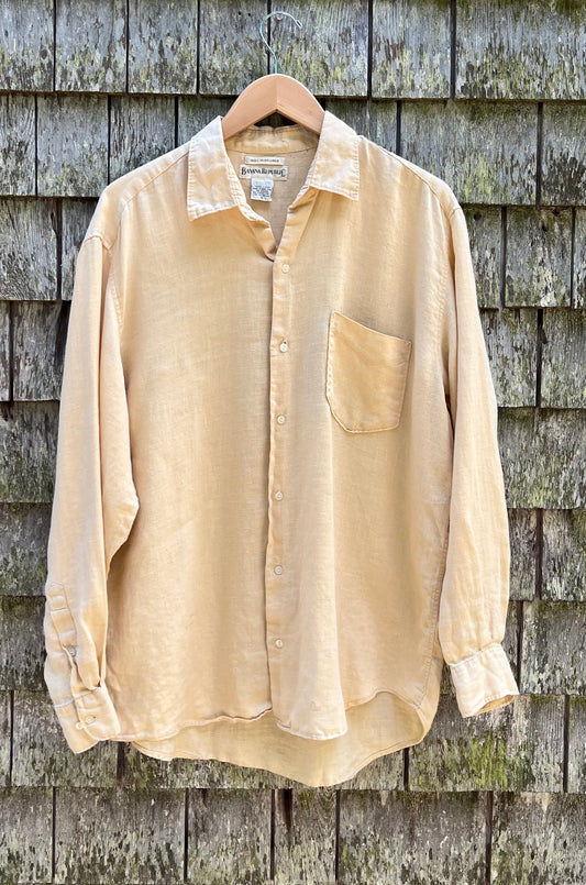 90s Banana Republic Irish Linen Button Front Shirt (L)
