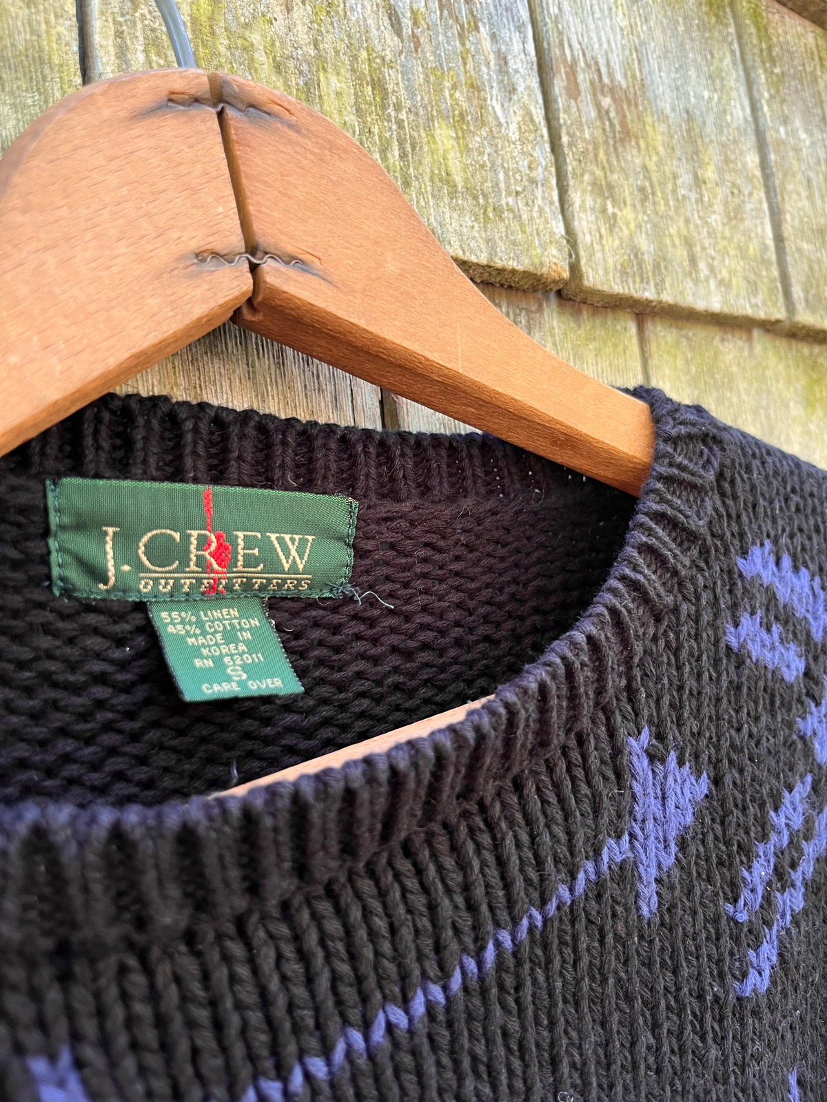 80s J.Crew Linen Cotton Blend Knit Sweater (S/M)