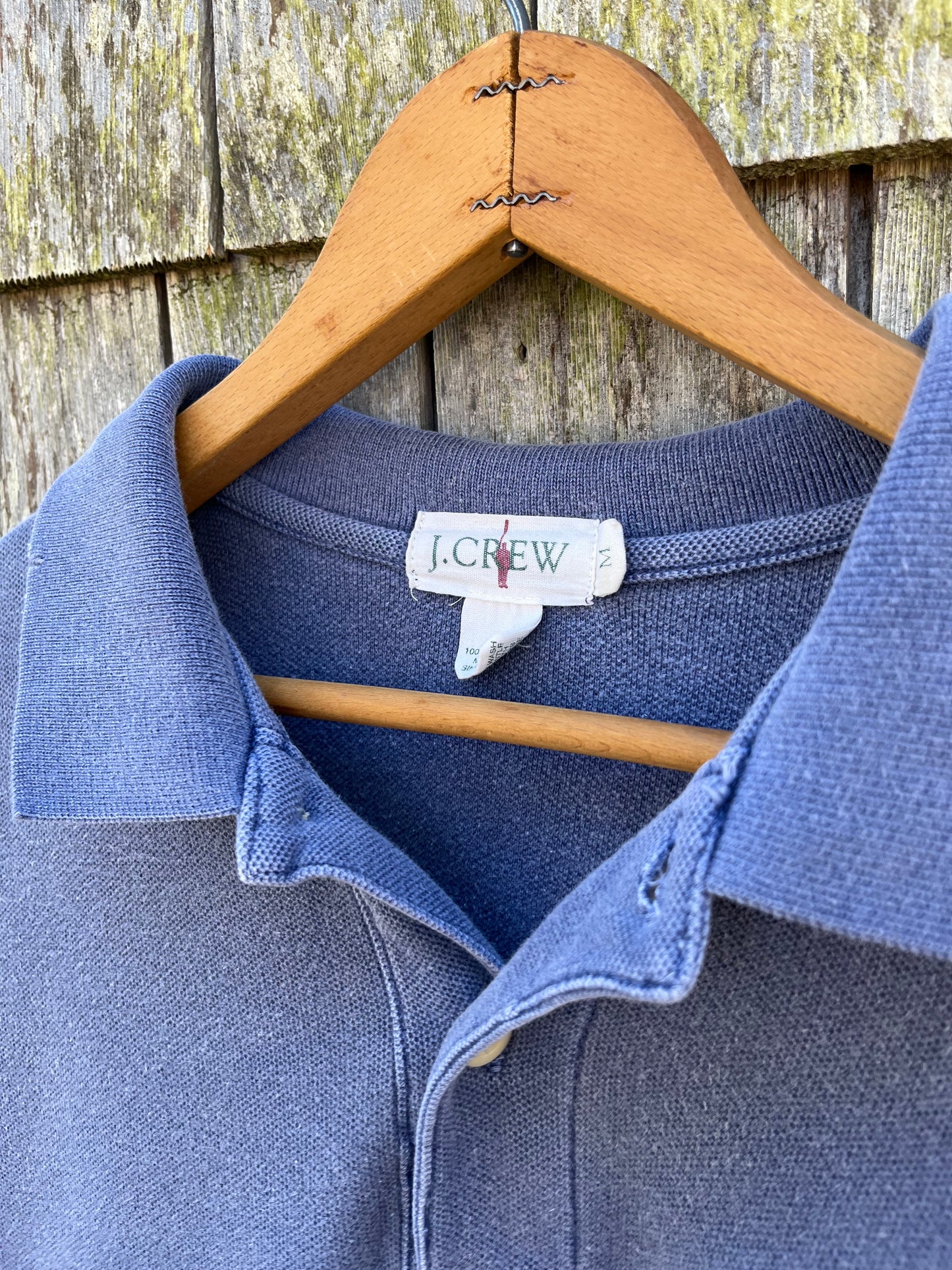 90s J.Crew Cotton Pigment Dyed Polo Shirt (L)