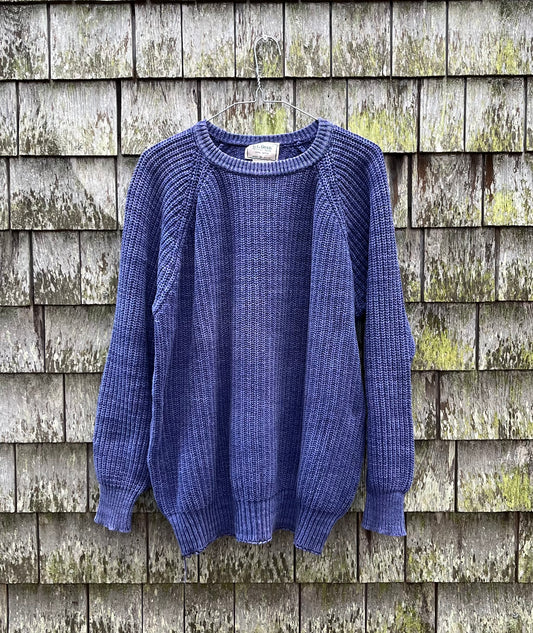 90s L.L. Bean ‘Blue Jeans’ Knit Cotton Sweater (XL)