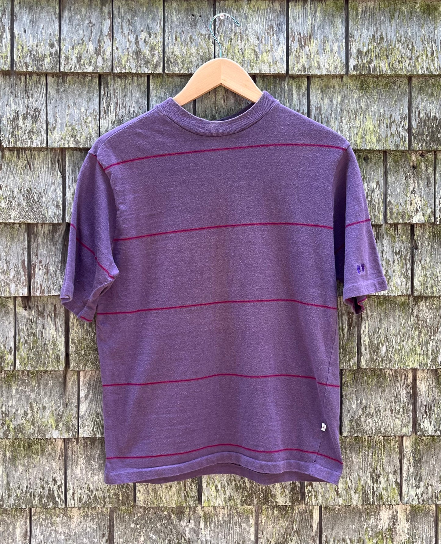 80s Hang Ten Surf Stripe Cotton T-Shirt (S/M)