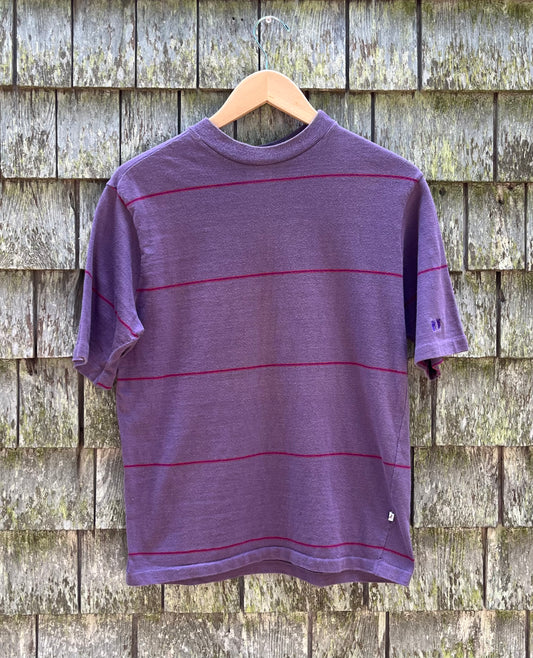 80s Hang Ten Surf Stripe Cotton T-Shirt (S/M)