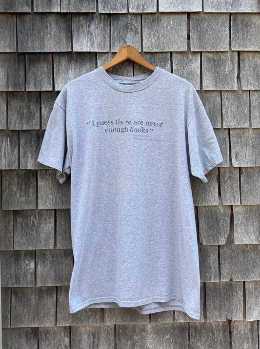 90s John Steinbeck ‘Never Enough Books’ T-Shirt (L)