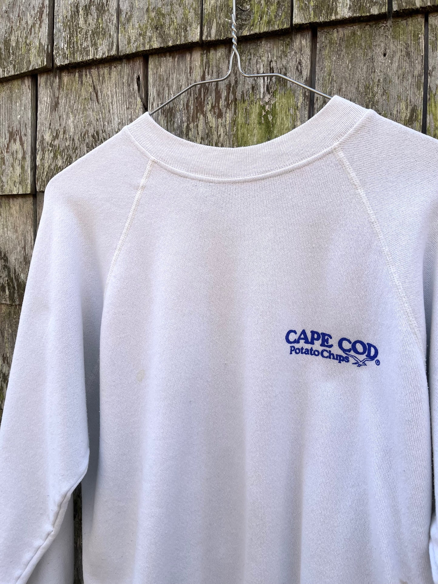 80s Cape Cod Potato Chips Raglan Sleeve Crewneck Sweatshirt (M)